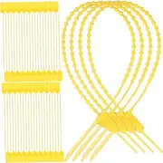 DOITOOL 2sets Disposal Tamper Seals Zip Tie Locks Self-Locking Tie Locks for Signage 100pcs*2