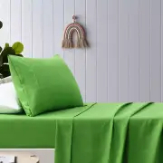 NNEDSZ Green Plain Dyed Microfibre Sheet Set Single