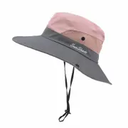 Hat Sun Protect Visor Summer Beach Cap Women Wide Brim Ponytail Anti UV Floppy