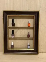Nail Polish Display Rack Holder Storage Organizer Frame Shelf Wall Mounted