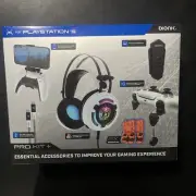 BIONIK Pro Kit + 4 Sony PlayStation 5 Gaming Headset Quickshot Pro Joystick caps