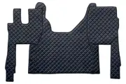 Black with Blue Eco Leather Floor Mats for Ford F-Max 2018+ trucks LeftHDrive