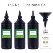 1KG No Wipe Top Coat UV Base Gel Polish 1000ml Soak Off UV LED Nail Varnish