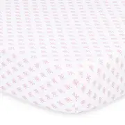 2x The Peanutshell Whisper Butterfly Floral Size Cot Fitted Sheet Baby Nursery