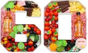 Kafucize 14inch Charcuteire Board Number Fillable Cardboard Platter Serving Food Fruit Decoration Box Birthday Anniversary Party Treat (60)