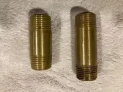 1/2 INCH BRASS NIPPLES 2.5 INCH AND 2 INCH ONE EACH