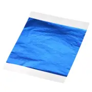 200 Pcs Gold Leaf Foil Sheet Blue Leaf Papers 5.3 Inch x 5.1 Inch