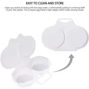 PP Microwave Egg Poacher Double Cup Baking Tool Poached Egg Maker Kitchen