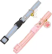 Happyyami 2Pcs Adjustable Cartoon Cat Collars for Male Cats Breakaway Design Stylish for Parties and Photoshoots