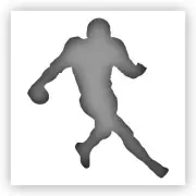 Football Player Sports Stencil - Choose a Size - Laser-Cut Reusable Plastic