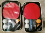 Glymnis (4)Ping Pong Paddles Set Table Tennis Rackets with Balls, Storage Case