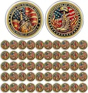 CHURYUML 50Pcs Military Challenge Coins Set Thank You for Your Service Coin Military Appreciation Gifts for Men Women Army Patriotic Soldiers Honor Medallions Veterans Day Gifts Bulk
