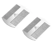 Stainless Steel Metal Hair&Beard Comb - Anti-Static Dual Action Small, Silver