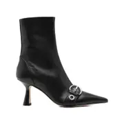 [Aeyde] Aeyde 80mm Buckle-detail Pointed-toe Boots 38 IT BLACK