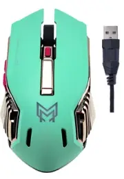 Gaming Mouse Mechanical GM88A Wired RGB Flowing Backlit light - Light Mint