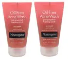 2 Pack Neutrogena Acne Wash Oil Free Pink Grapefruit Foaming Scrub 4.2oz ea 7/24