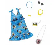 Barbie Fashions Licensed Minions Fashion Pack - Denim Dress with Accessories Including Sunglasses and Minion Purse - Perfect Gift for Young Girls