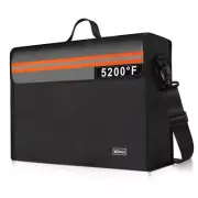Fireproof Document Box with Zipper 5200℉ Insulated14.9"x11.8"x4.7" Fireproof ...