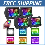 4 Pack 4" RGB LED Flood Pods - Multi-Color Offroad Work Lights for SUVs & Trucks