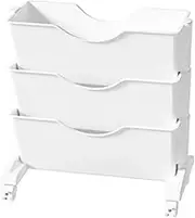 Space Saving Book Organizer Picture Book Toy Storage Rack Students Book Storage Rack Movable Bookshelf with Universal Wheels