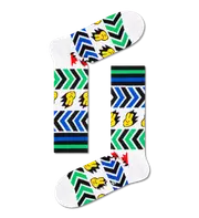 White Speed Thin Crew Sock | Happy Socks White, Black, Blue, Green, Yellow, Red