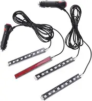CHICAMPERA 2PCS Car Ambient Light Strips Single Color LED Footwell Lighting Stylish Under Dash Decor for Comfortable Atmosphere Easy Installation for All Vehicles