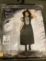 Rubies Witches And Wizards Regal Witch Costume Medium Size With Dress And Hat