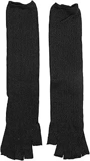 [ANKROYU] Arm Guards Cut Resistant Half Finger Arm Sleeves High Quality HPPE Material Level 5 Protection for Kitchen Woodworking Gardening 17.7 Inches Black 2 Pack