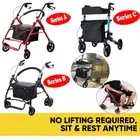 Foldable Light Rollator Walker Medical Rolling Mobility Aid Adult Shopping cart