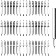 ZXUEZHENG 50Pcs Double-Head Skirting Thread Seamless Nail, Skirting Line Without Marks Nail,Invisible Security Screws,Solid Wood Baseboard Double-Headed Nails,Equipped with Nail Specific Sleeve Tool