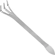 Root Rake - Stainless Steel Small Bonsai Rake - with Ergonomic Handle, Double-Head, Multi-Functional Gardening Supplies for Loosening and Compacting Soil