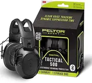 Peltor Sport Tactical 500 Electronic Hearing Protector, Bluetooth Wireless Ear Protection, NRR 26 dB, Ideal for Shooting and Hunting