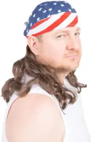 The Freebird™ Mullet Wig Skull Cap