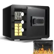 DAYI Safe Box, 0.8 Cubic Feet Home Safe with Fireproof Waterproof Bag, Securi...