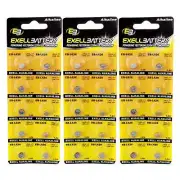 3pc 10pk Exell EB-L626 Alkaline 1.5V Watch Battery Compatible With AG4 377