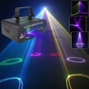 Animation RGB Laser Beam Disco Stage Light Pattern Projector DMX DJ Dance Bar Pa