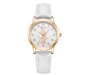Simple Mickey Mouse Minnie Kids Watch Fashion Trend Quartz Watch Student Belt Watch-White