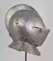 Medieval Close Helmet Battle Ready 18 Steel Gauge Bassinet Knight Armor Helmet