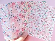 Bestseller Bundle) Flower pattern Polymer Clay Image Transfer Sheet Paper