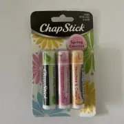 ChapStick Spring Collection Lip Balm Set Green Jelly Bean Cotton Candy Peaches