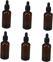 DECOMELODY 6Pcs Dropper Glass Bottles Empty Perfume Containers with Precision Dropper Durable Practical for Essential Oils Liquids for Home Travel Use