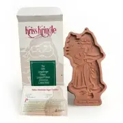 NEW Longaberger Kris Kringle Pottery Cookie Mold Vintage 1991 Santa Redware