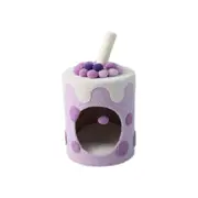 Catio Bubble Milktea Pet/Cat House Cave Bed Sleeping Nest w/ Plush Ball Purple