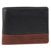 NEW PIERRE CARDIN MENS LEATHER 2 TONE TRI-FOLD RFID WALLET Italian Purse