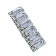 AxLabs String Surfer Brass Roller Saddles for Strat Style Bridges | Wide Chrome