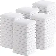 Buryeah 50 Pieces Wash Cloths Bulk Face Cloths Cotton Washcloths Set Hand Towels Absorbent for Bathroom Soft Cleaning Rags for Bath Body Spa Gym Kitchen Dish (12 x 12 Inches)