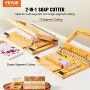 Soap Cutter, Cut 1-12 Bars, Precisely and Accurately Cut 1 Inch Bars, Bamboo Soap Slicer With Steel Wire, Multi Handmade Soap Wire Cutter for Loaf Candles Cheese Butter DIY Making Tool