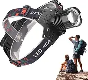 Headlamp Flashlight - 30W Hard Hat Light - USB Rechargeable Hard Hat Light, Adjustable Outdoor Headlamp with 3 Modes Waterproof for Outdoor Night Fishing