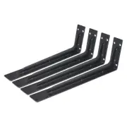 4pcs Black Shelf Bracket 18 inch L Floating Shelf Bracket for Shelves