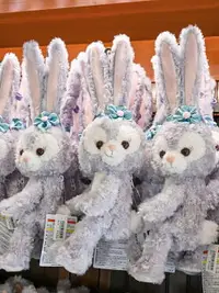在飛比找樂天市場購物網優惠-真愛日本 史黛拉兔 樂園限定 經典 絨毛娃造型 側背 拉鍊收
